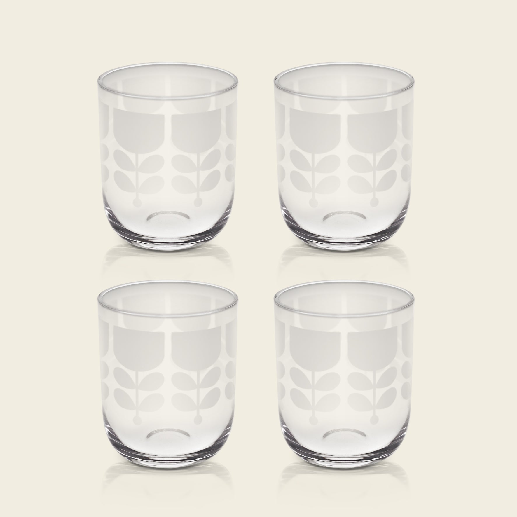 Vannglass, Formal fra Orla Kiely (4stk)