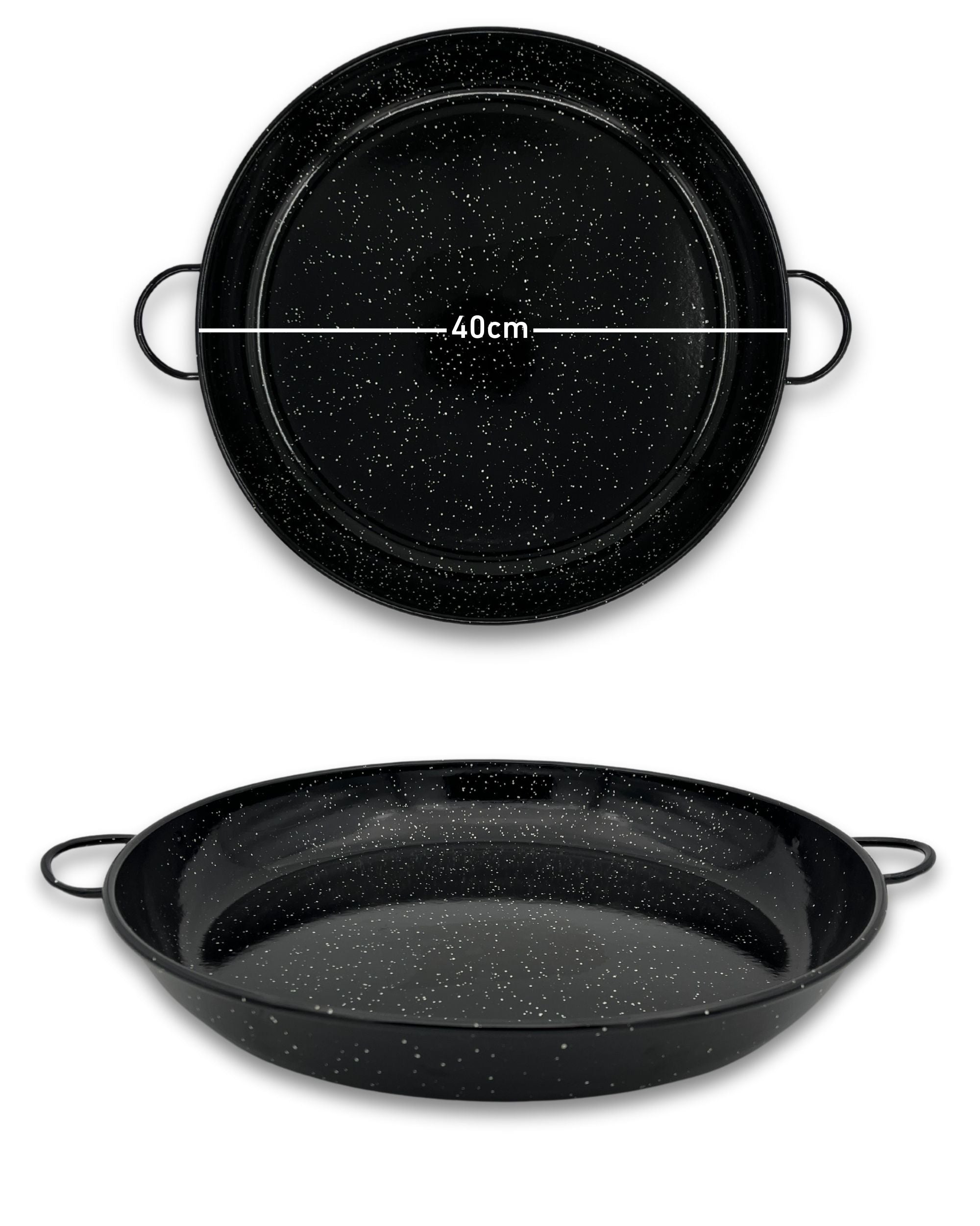 Emaljerte panner med høy kant fra Vaello