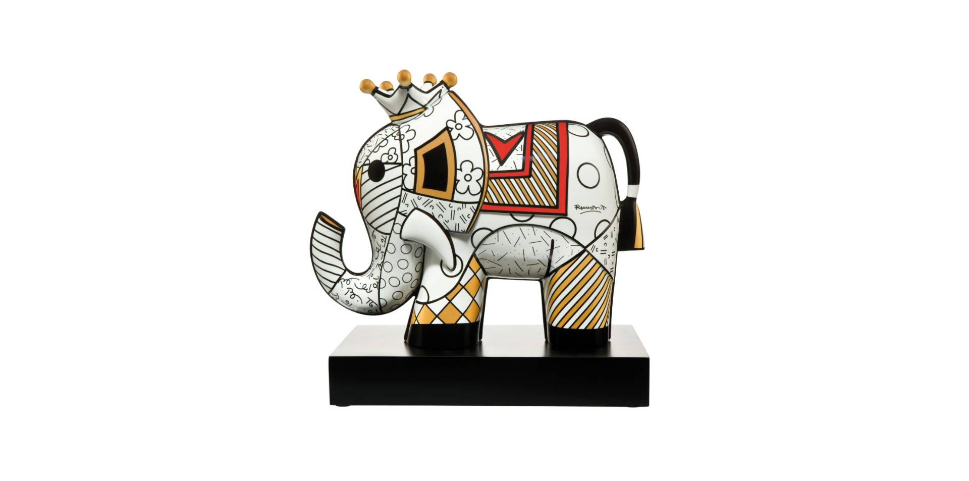 Golden elephant av Romero Britto