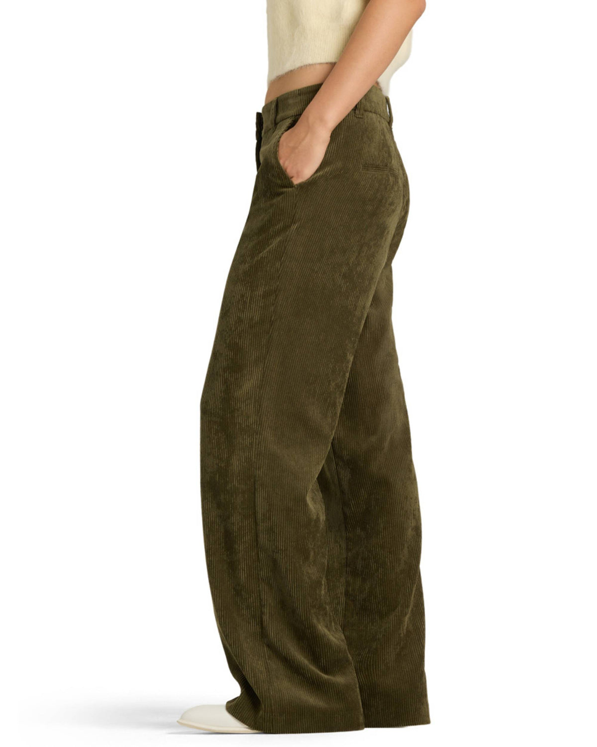 Amelie cordbukse Olive Mission fra Cambio