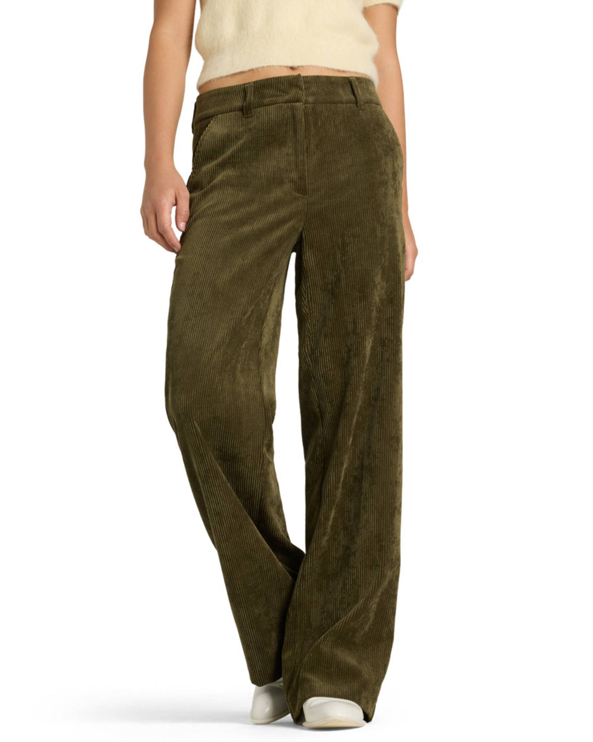 Amelie cordbukse Olive Mission fra Cambio