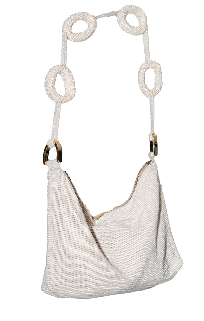 Beaded Loop Link Baguette - Creme Creme