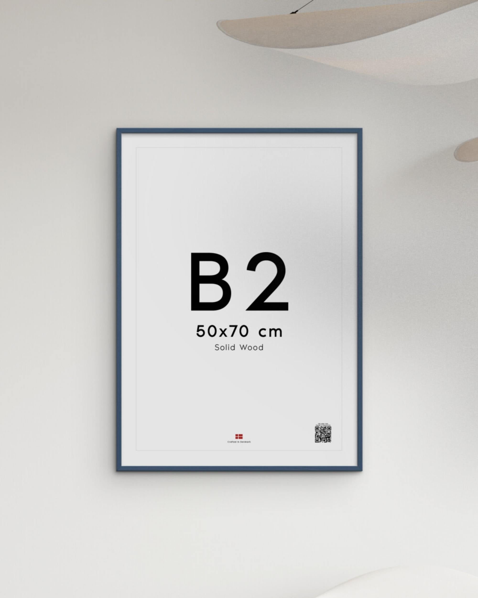 Petrolblå bilderamme i heltre og glass fra Poster & Frame