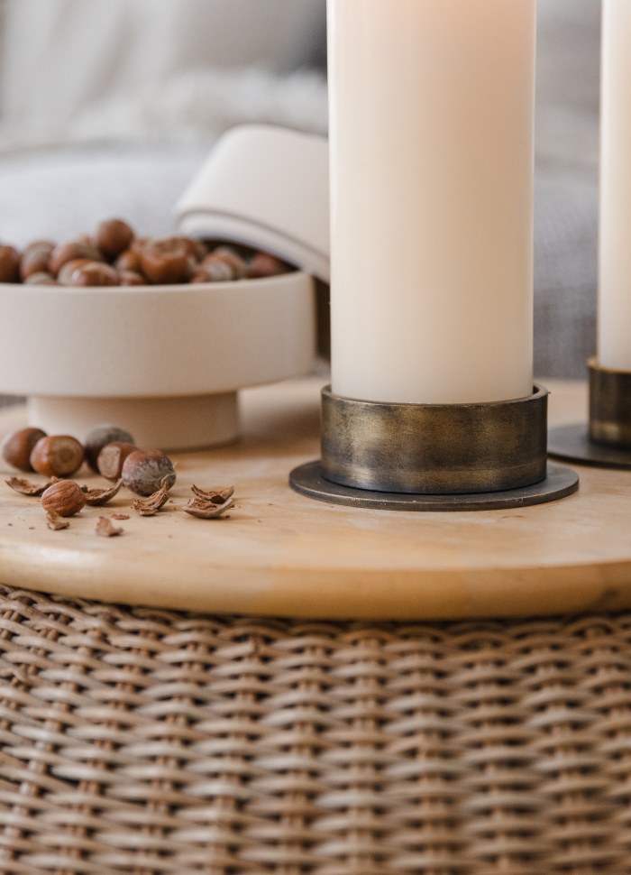 Lysestake til kubbelys burned 6 cm