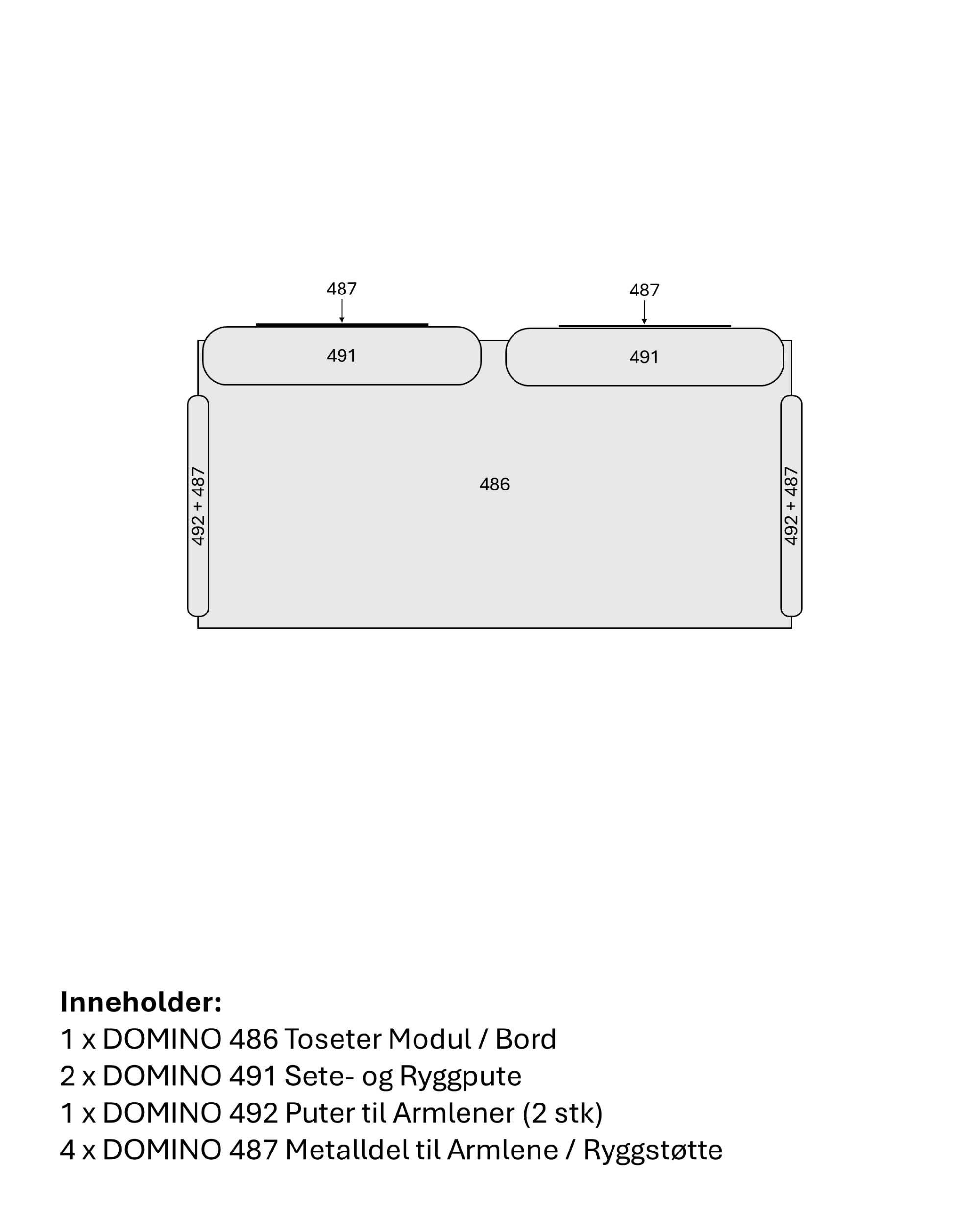 DOMINO Divanetto Toseter (ferdig kombinasjon) fra FIAM