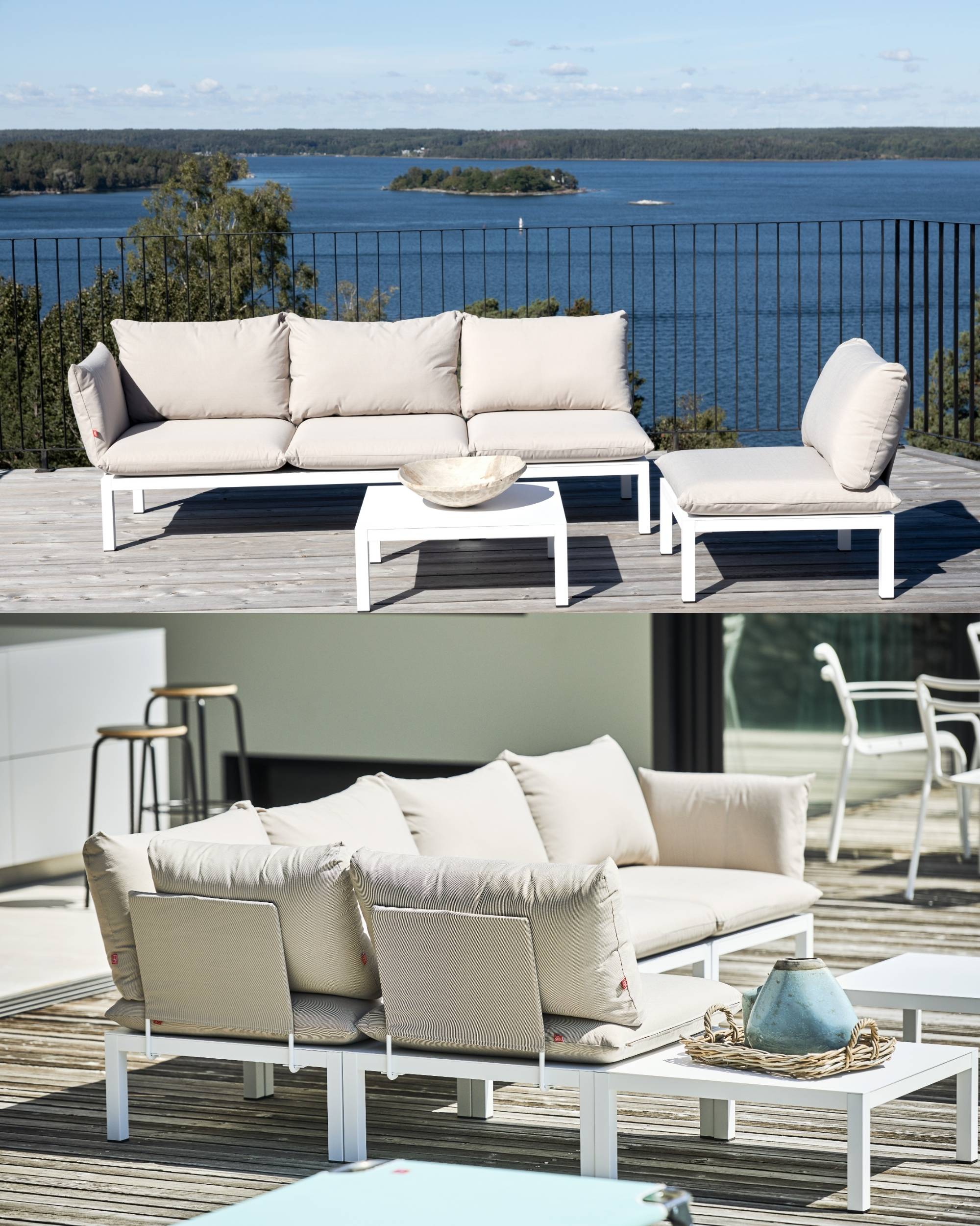 DOMINO Hjørnesofa med bord (ferdig kombinasjon) fra FIAM