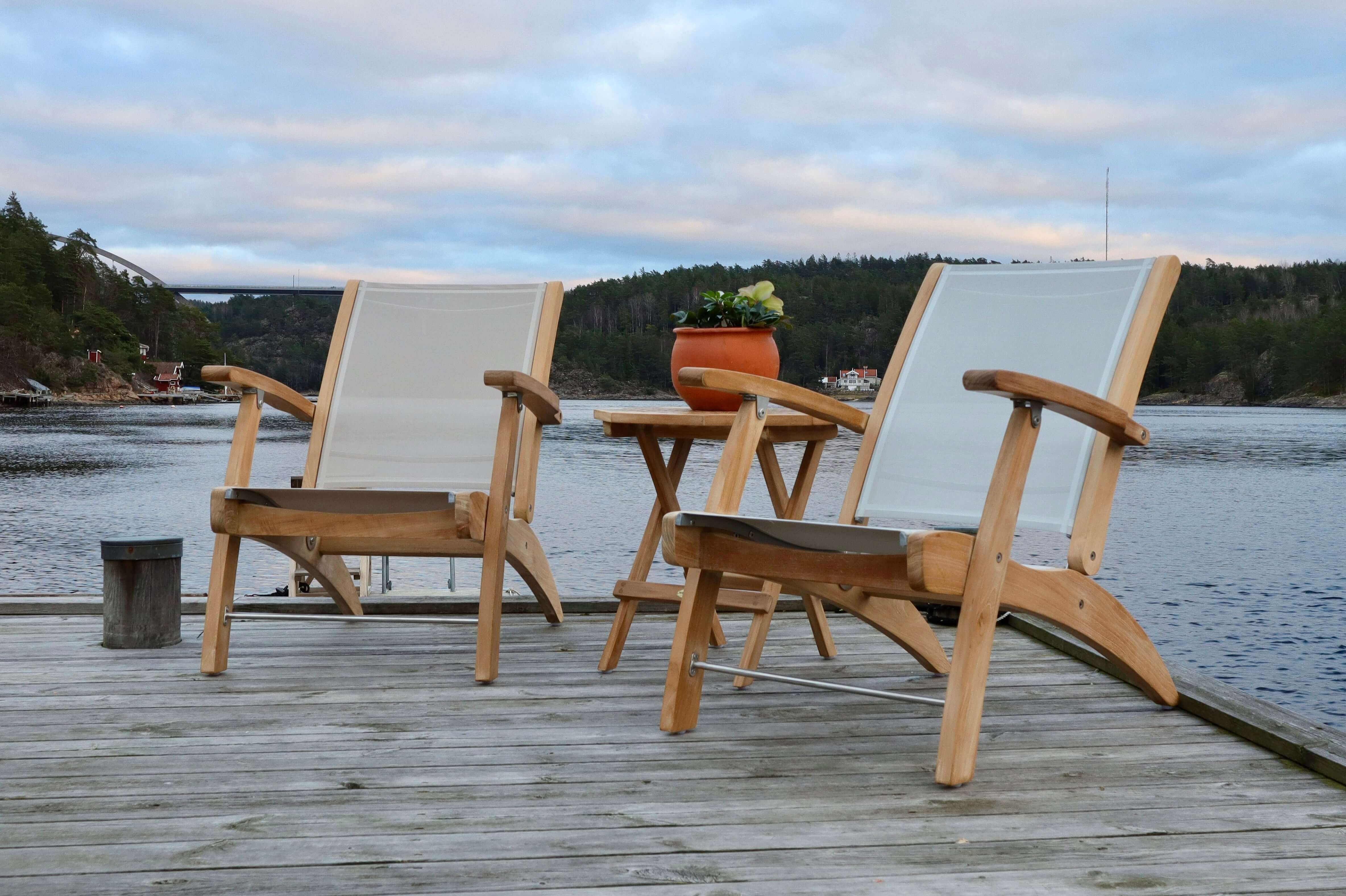 Westport Teak Sommerville Stol Kokos (sammenleggbar)
