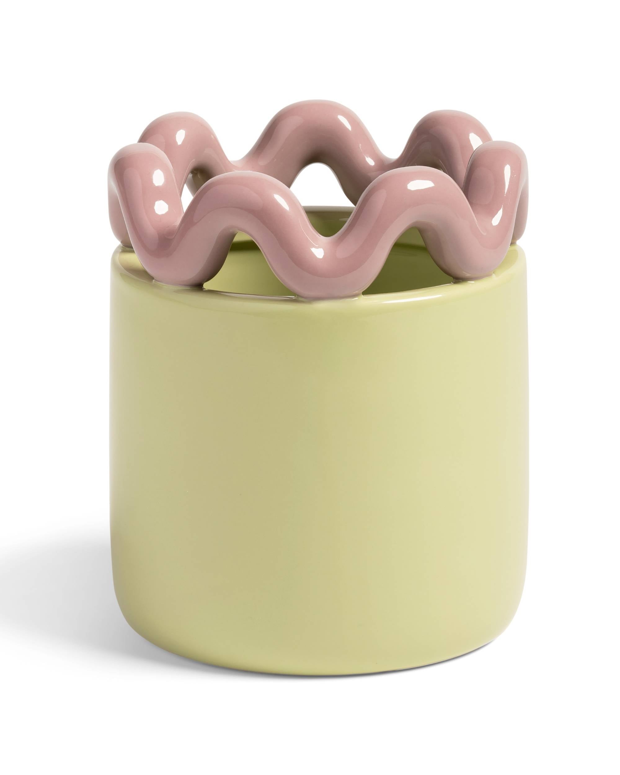 Potte, Sway, grønn og rosa (Ø12,5)