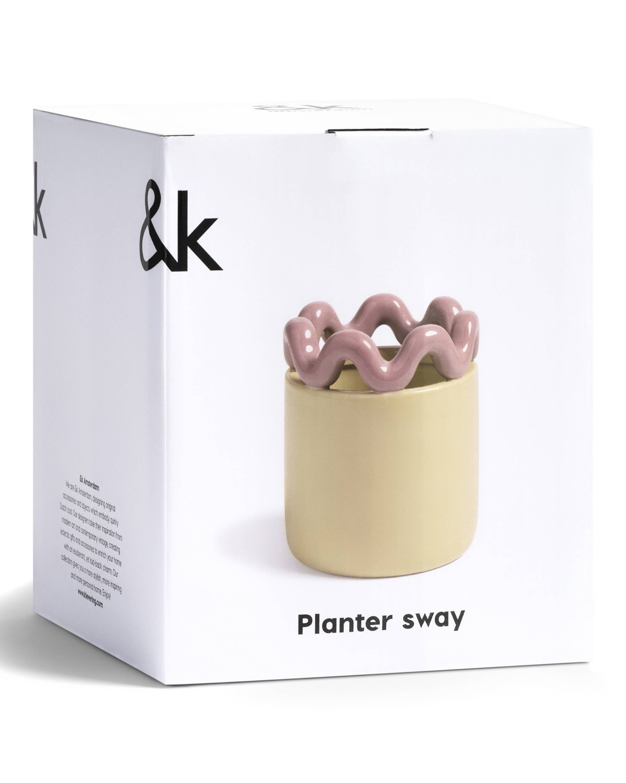 Potte, Sway, grønn og rosa (Ø12,5)