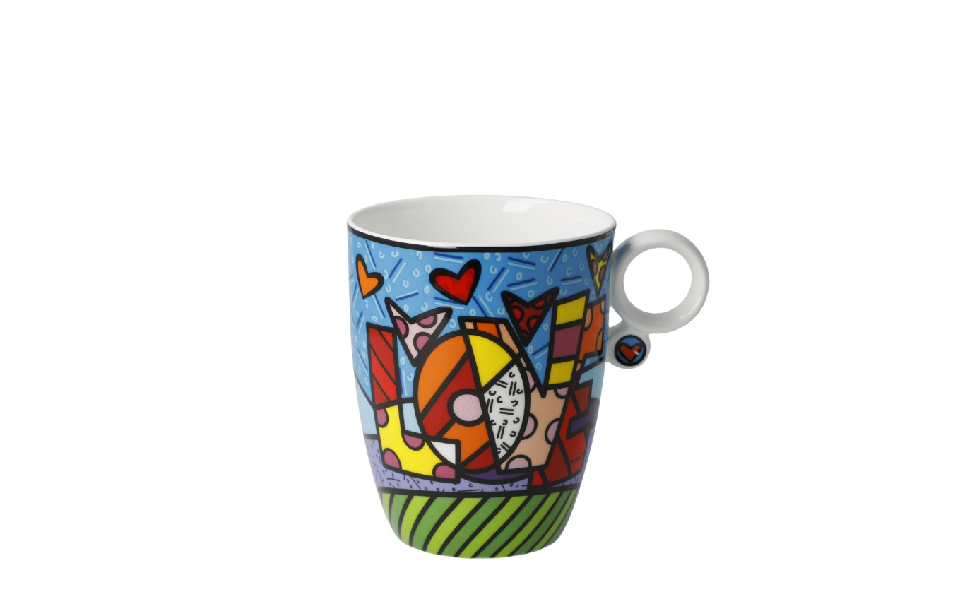 Kunstnerkrus fra Romero Britto love