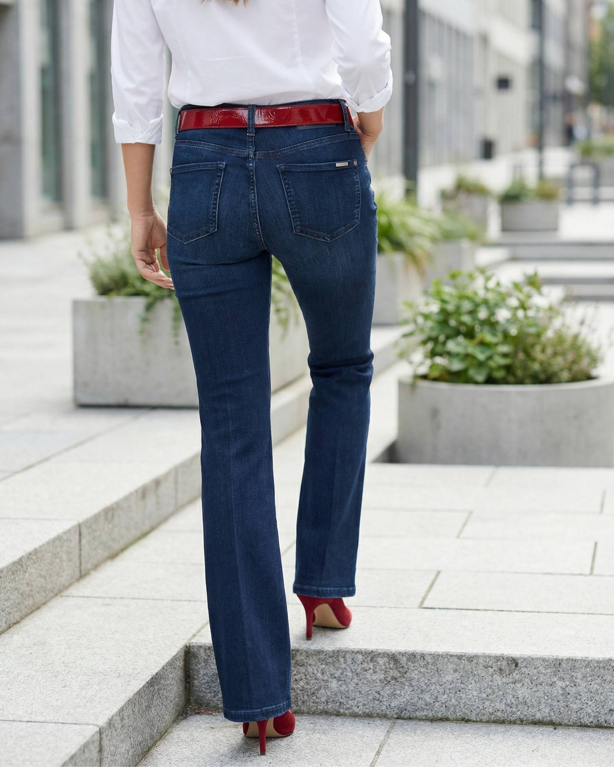 Paris Flared Blue Black Superstrech fra Cambio