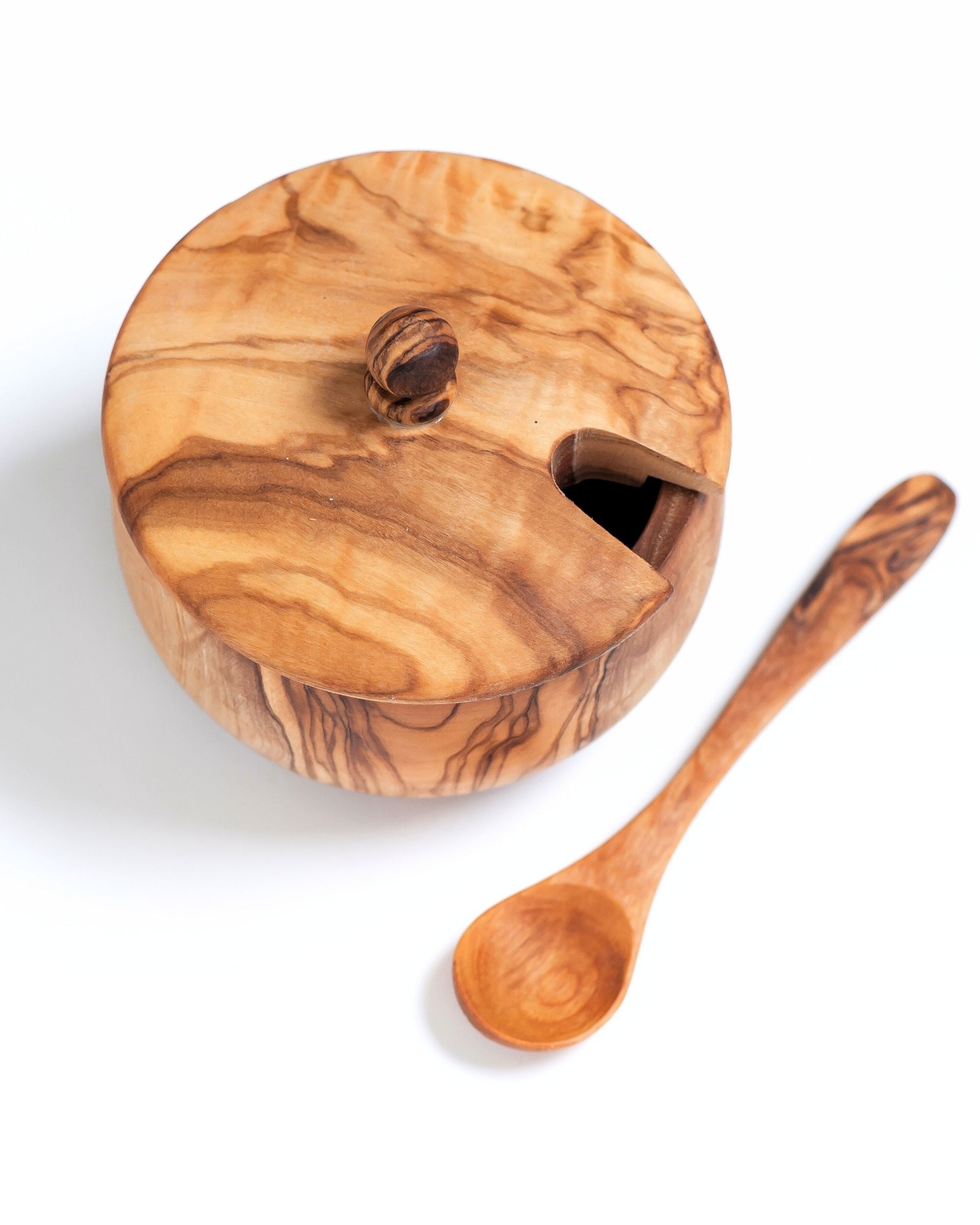 Parmesanboks med skje i tre fra OlivArte