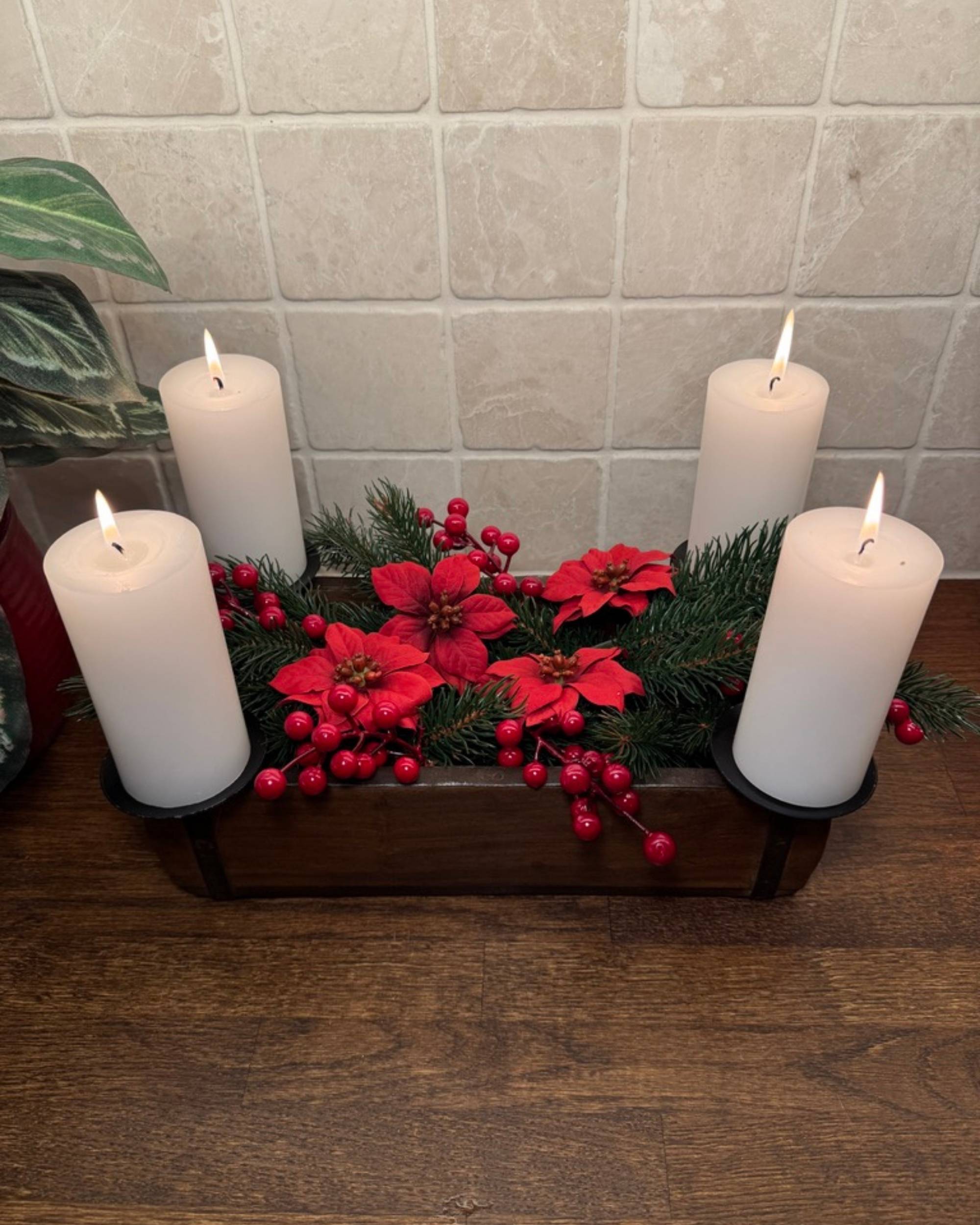 Murstensform m/4 lysholdere fra Sjælsø Nordic