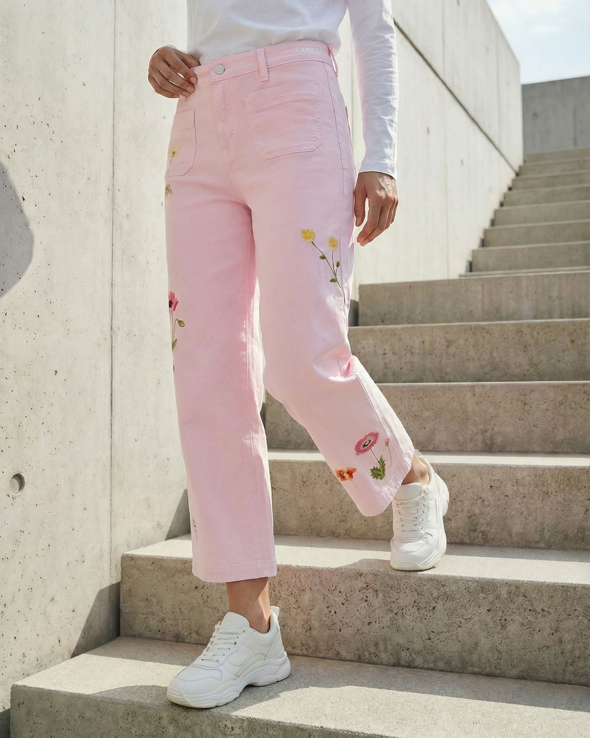 Tess Pocket Cropped Blumenstick fra Cambio