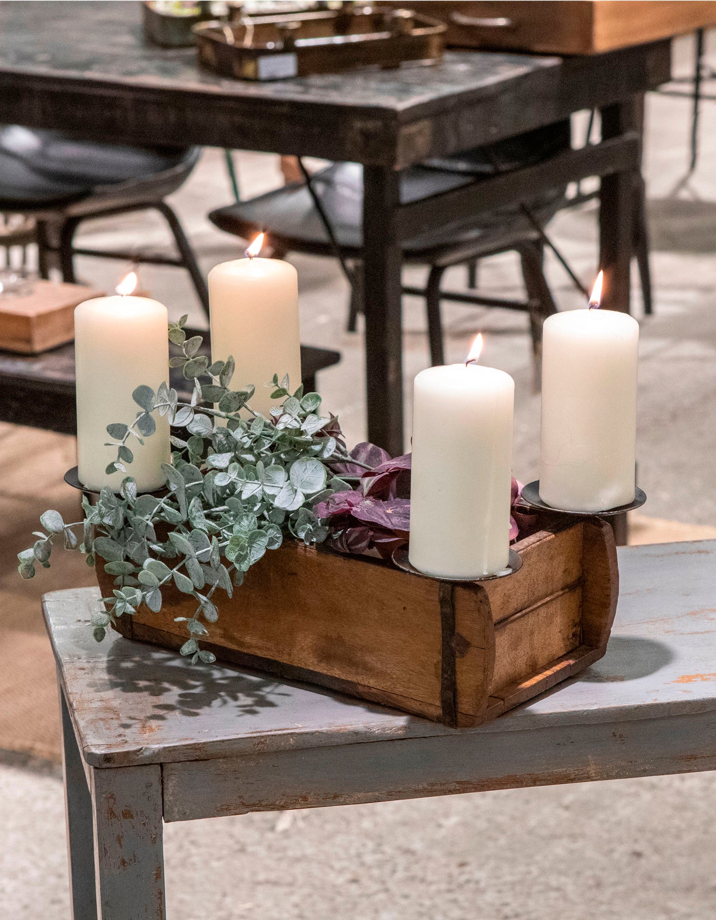 Murstensform m/4 lysholdere fra Sjælsø Nordic