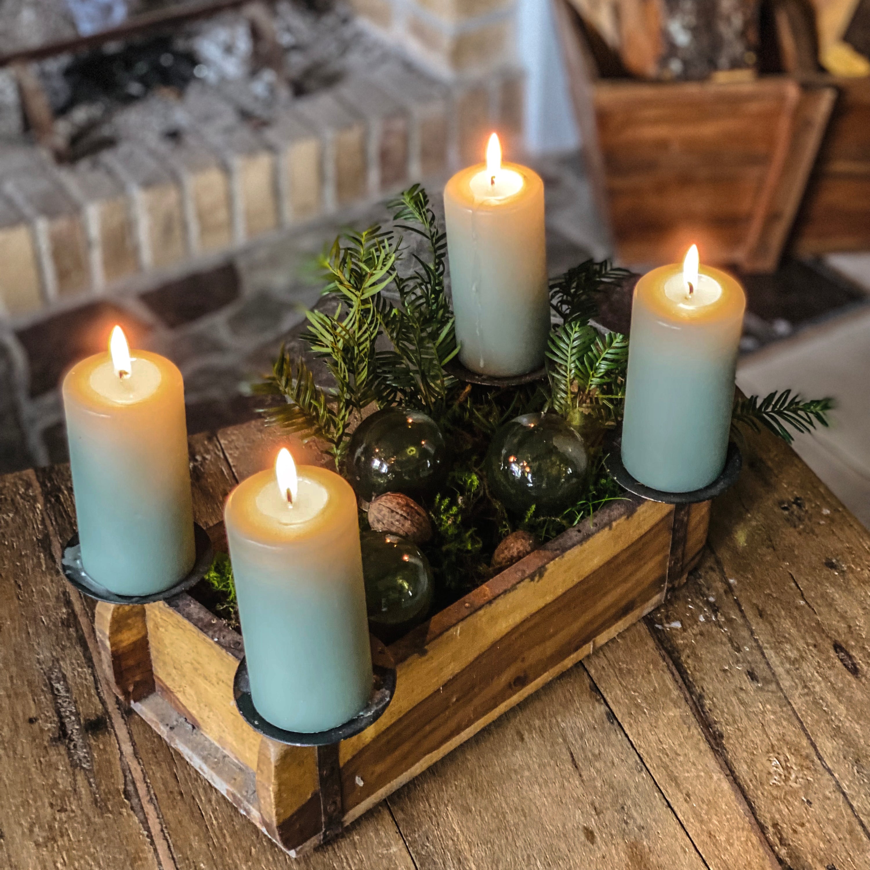 Murstensform m/4 lysholdere fra Sjælsø Nordic