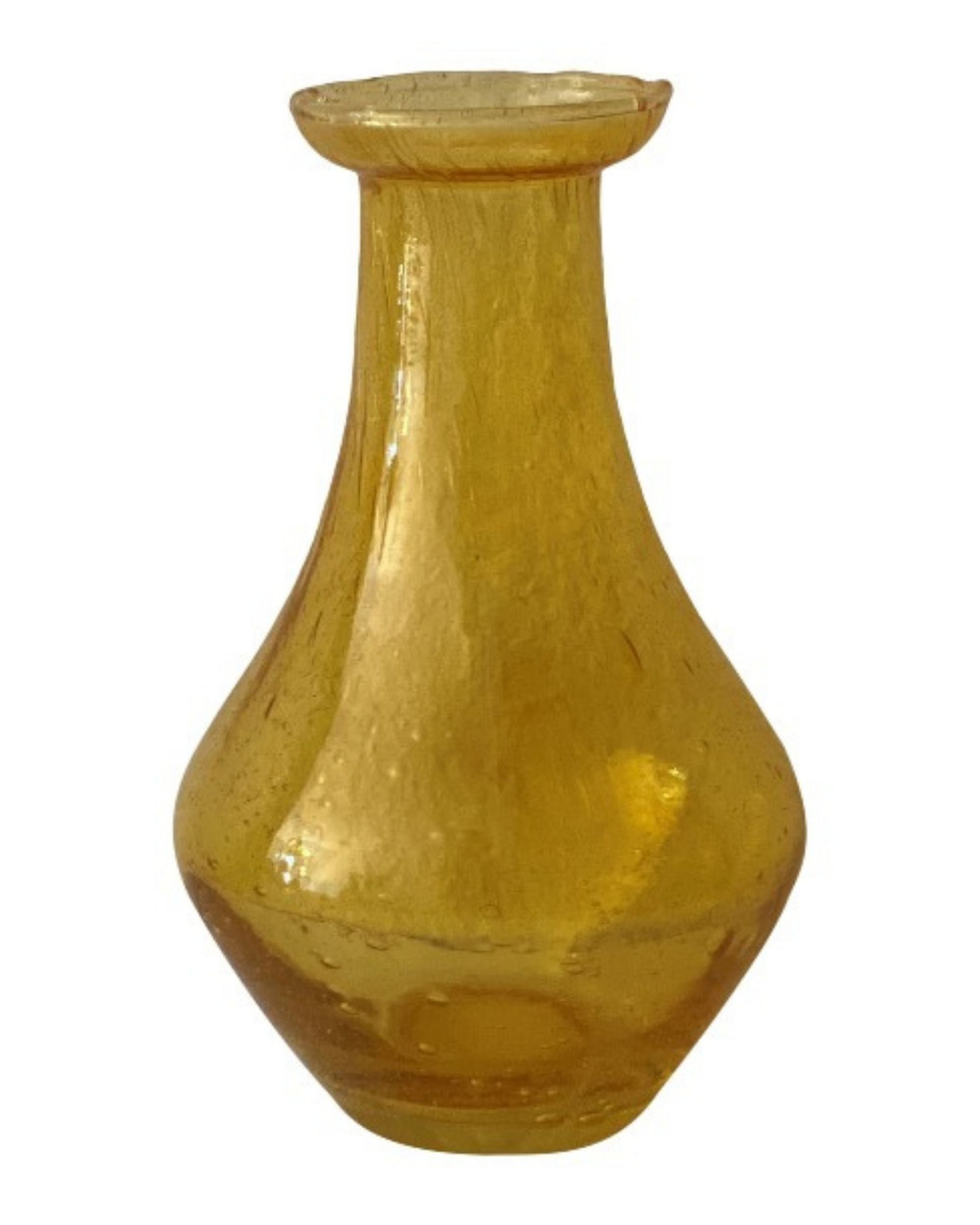 Gul vase i gjenbruksglass fra Sjælsø Nordic