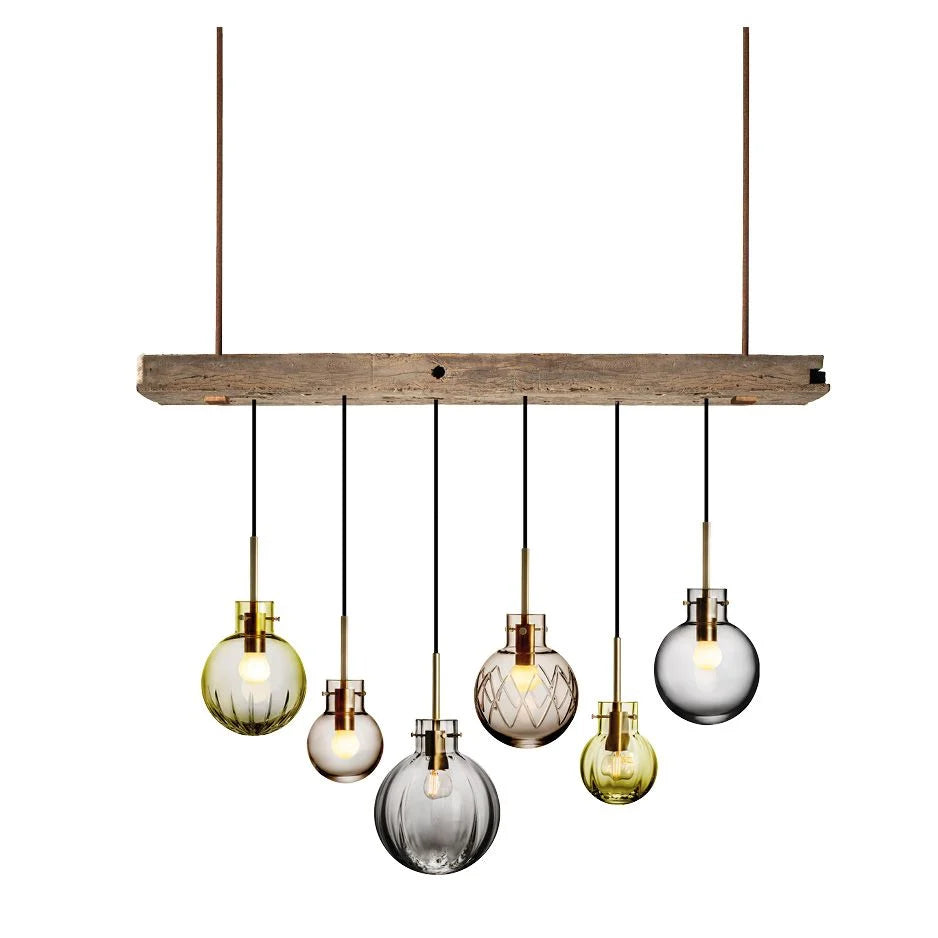 Fjellro kombinasjon av krystallkuler fra Hadeland Glassverk