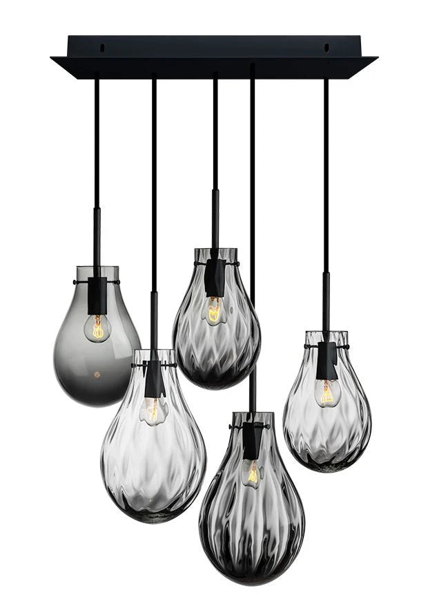 Glitre krystall dråpe lampe fra Hadeland Glassverk