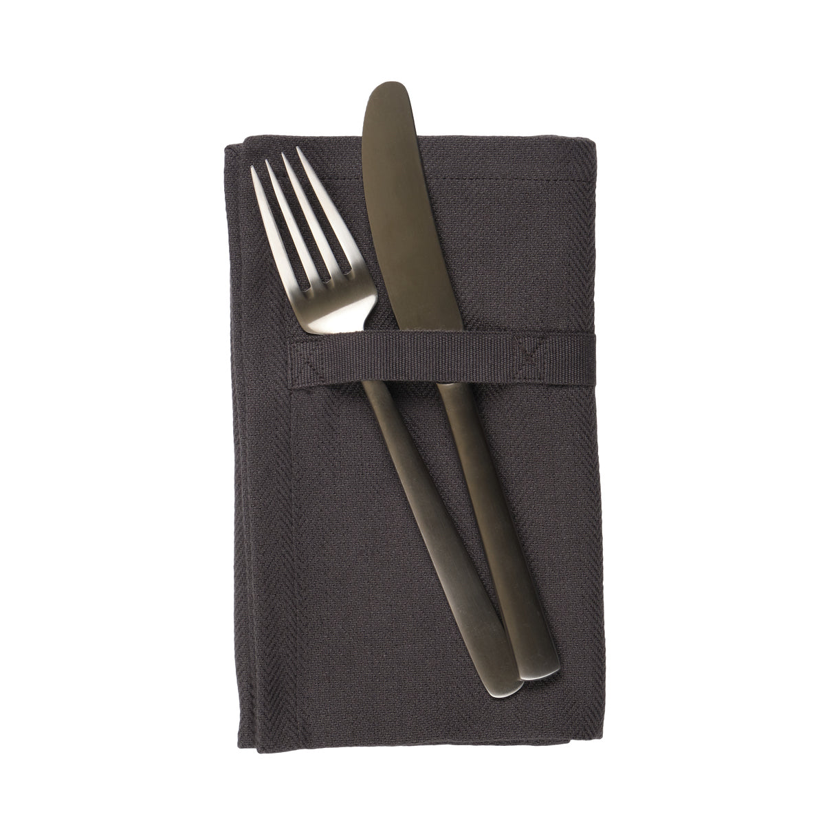 Dark grey middags servietter fra The Organic Company