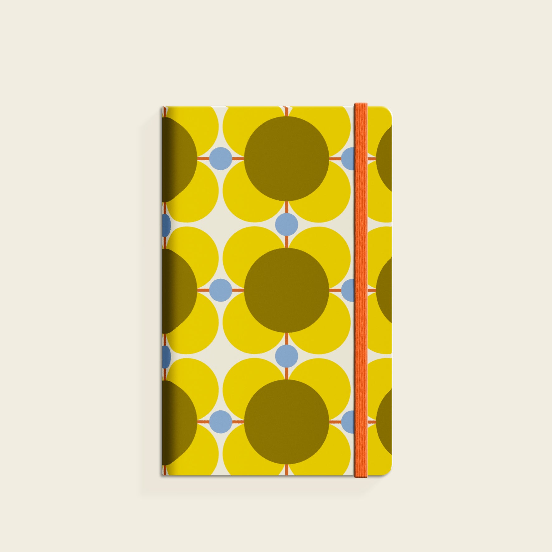 Notatbok orla kiely med atomic flower mønster