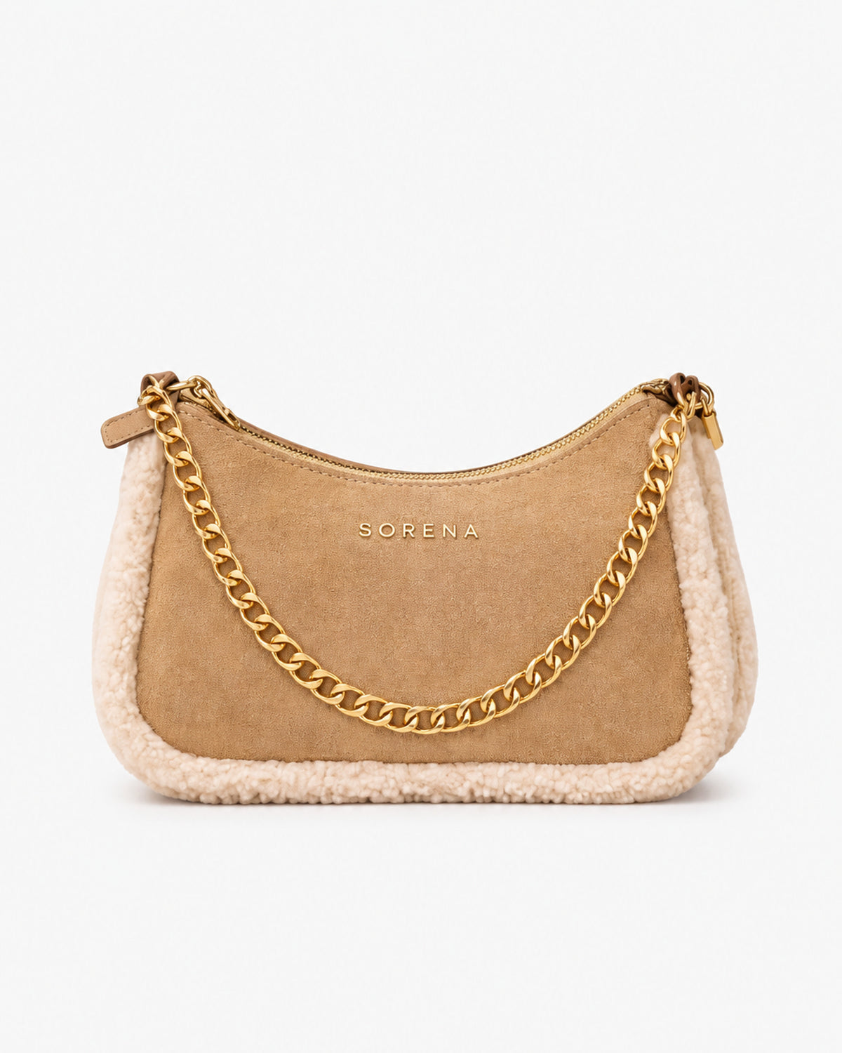 Valentina crossbodyveske i semsket stoff fra Sorena