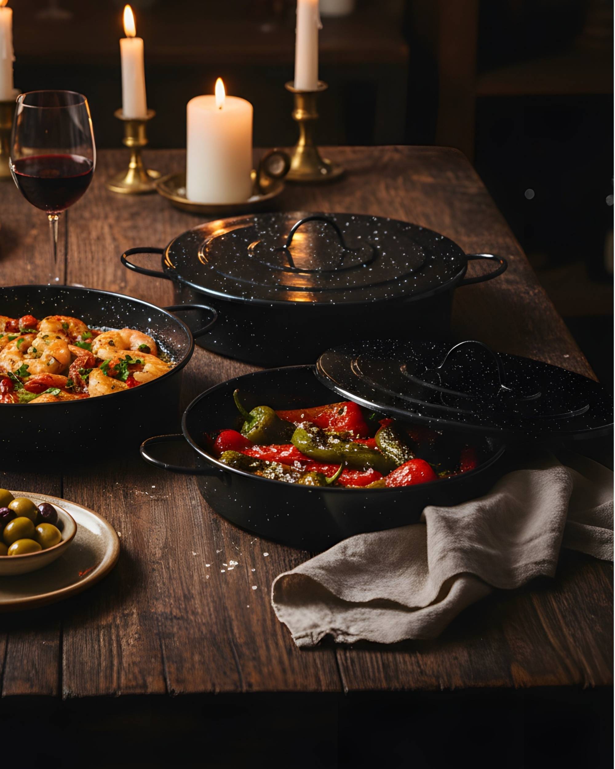 Lokk til serveringskjeler fra Vaello