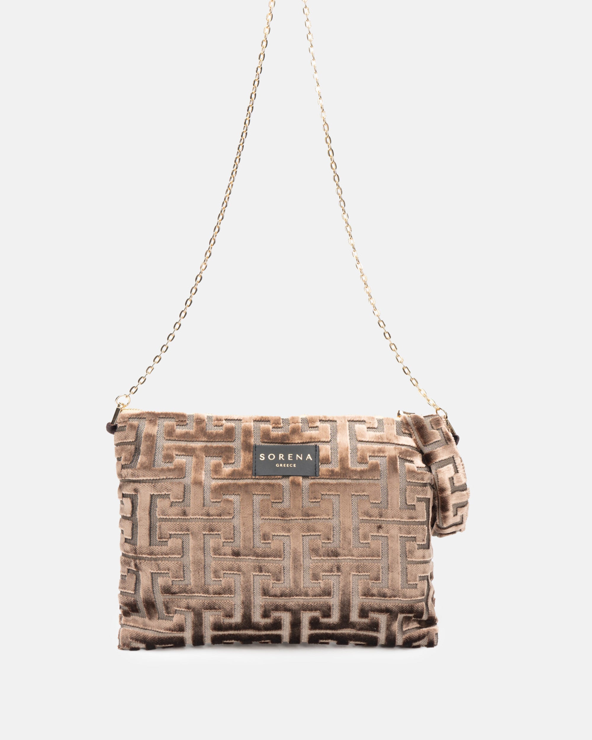 Calisti Clutch – Håndlaget Fløyelsveske i Premium Fløyel fra Sorena sett fra siden