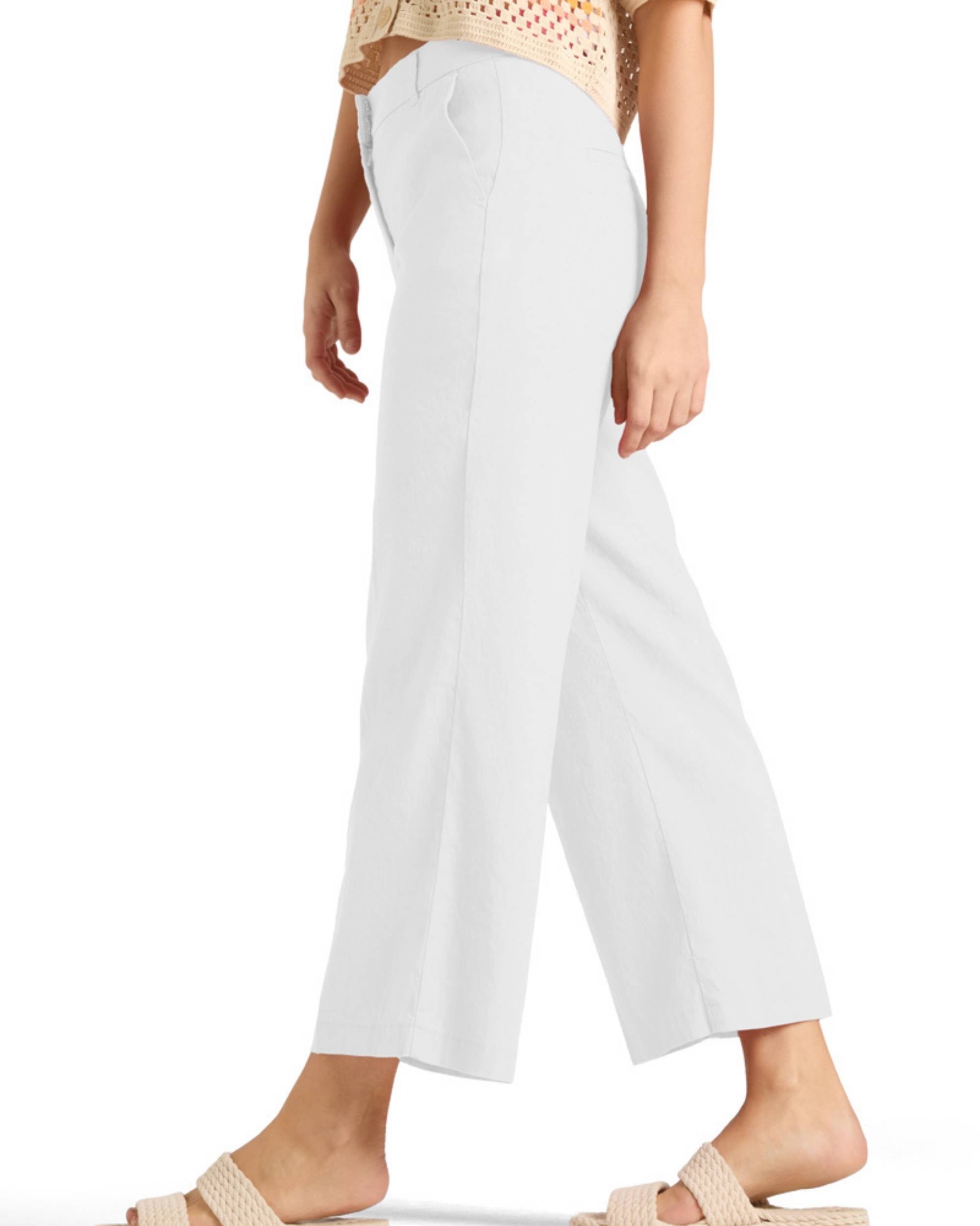 California Pure White linbukse fra Cambio