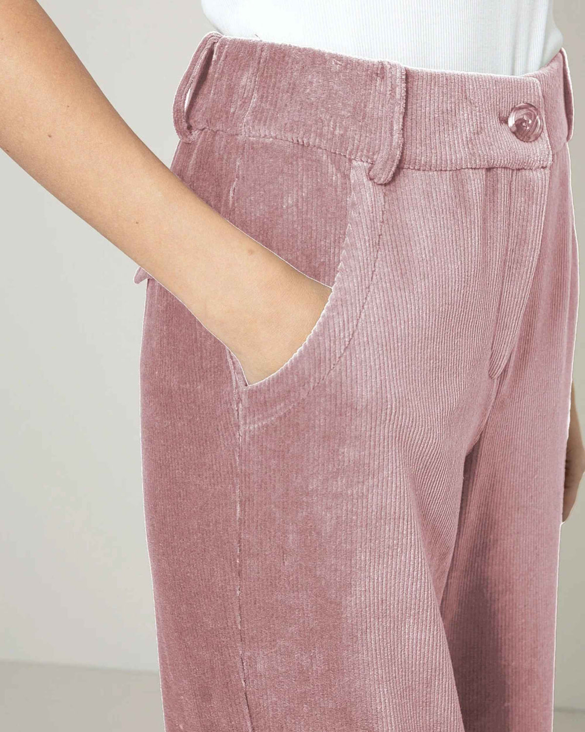 Bukse i cord fra Catnoir, Powder Pink