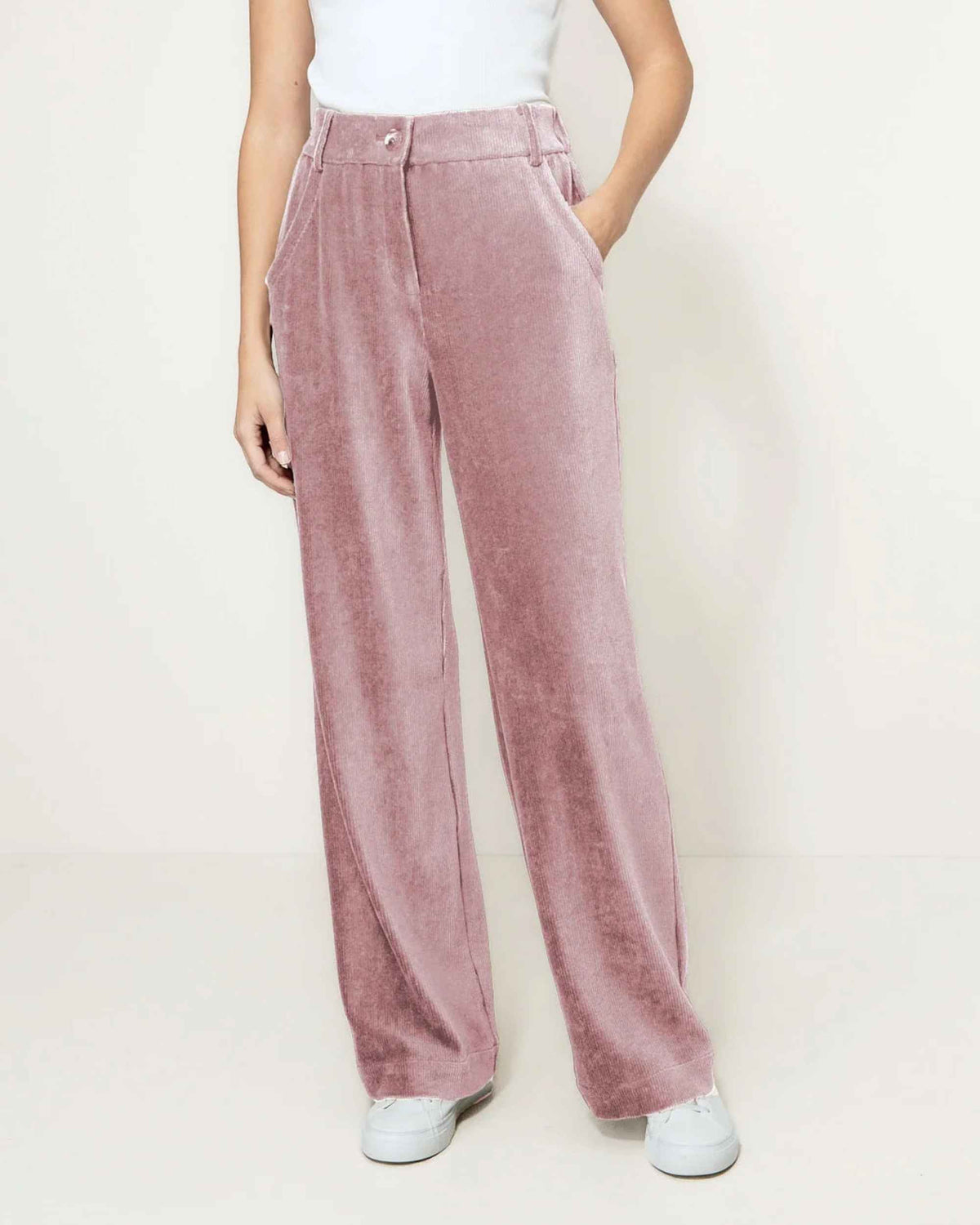 Bukse i cord fra Catnoir, Powder Pink
