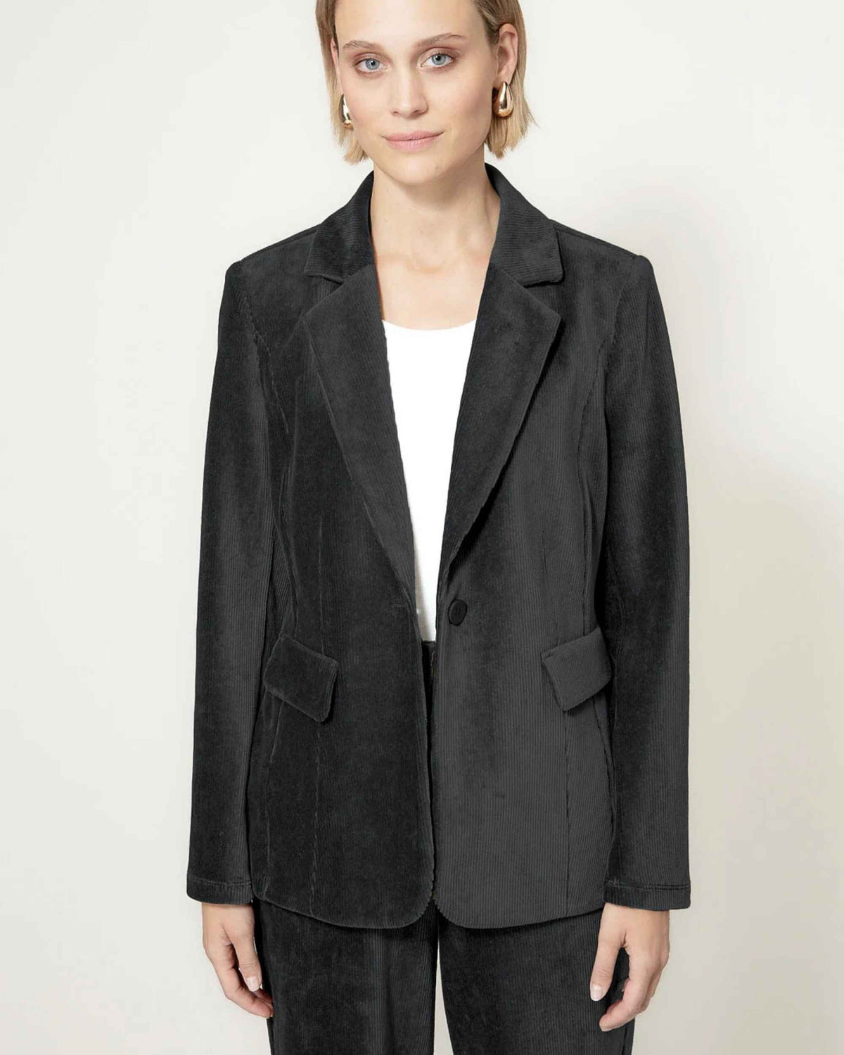 Blazer i Jersey Cord fra Catnoir, Svart