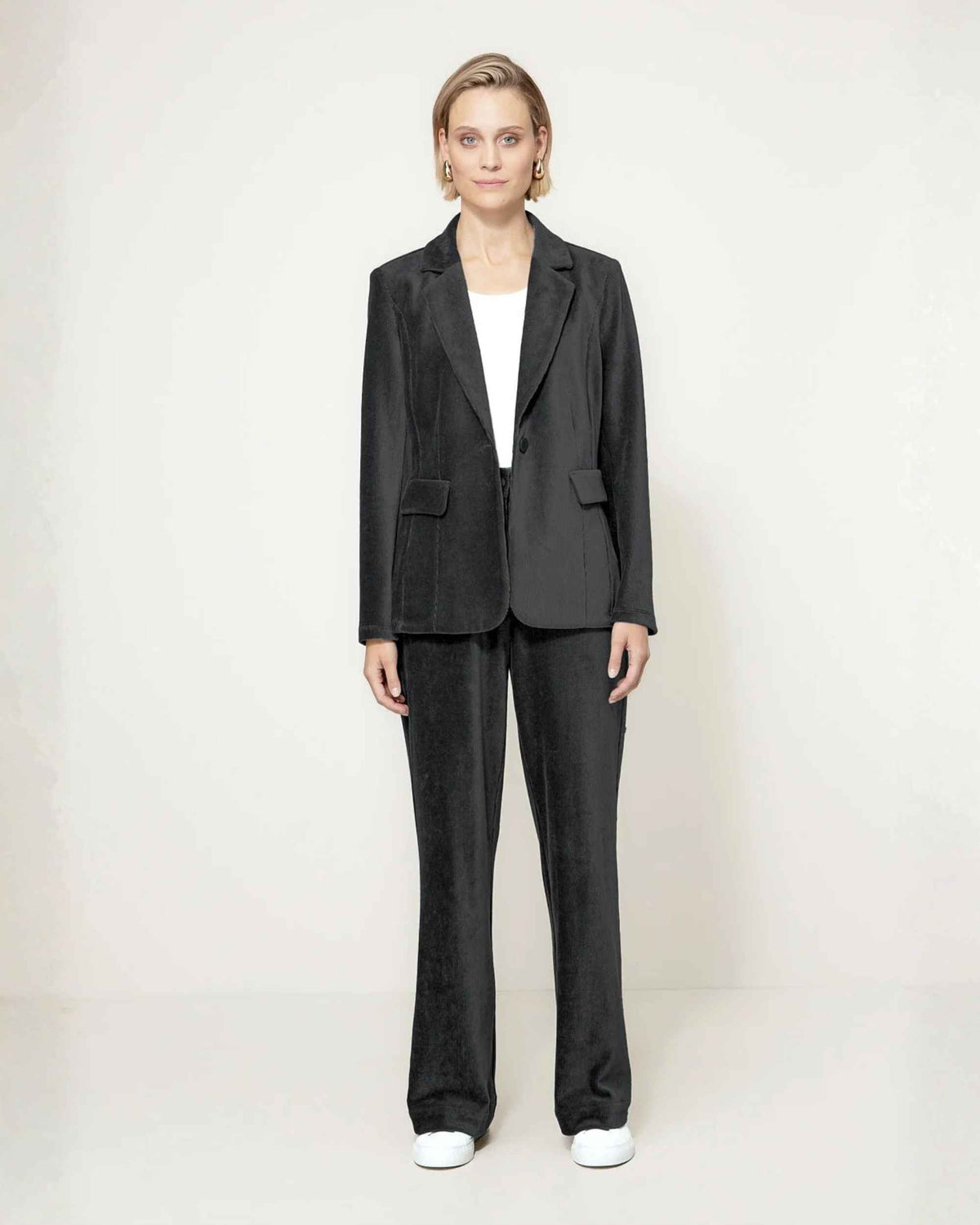Blazer i Jersey Cord fra Catnoir, Svart