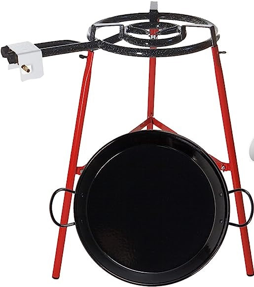 Paellasett med emaljert panne og gassbluss