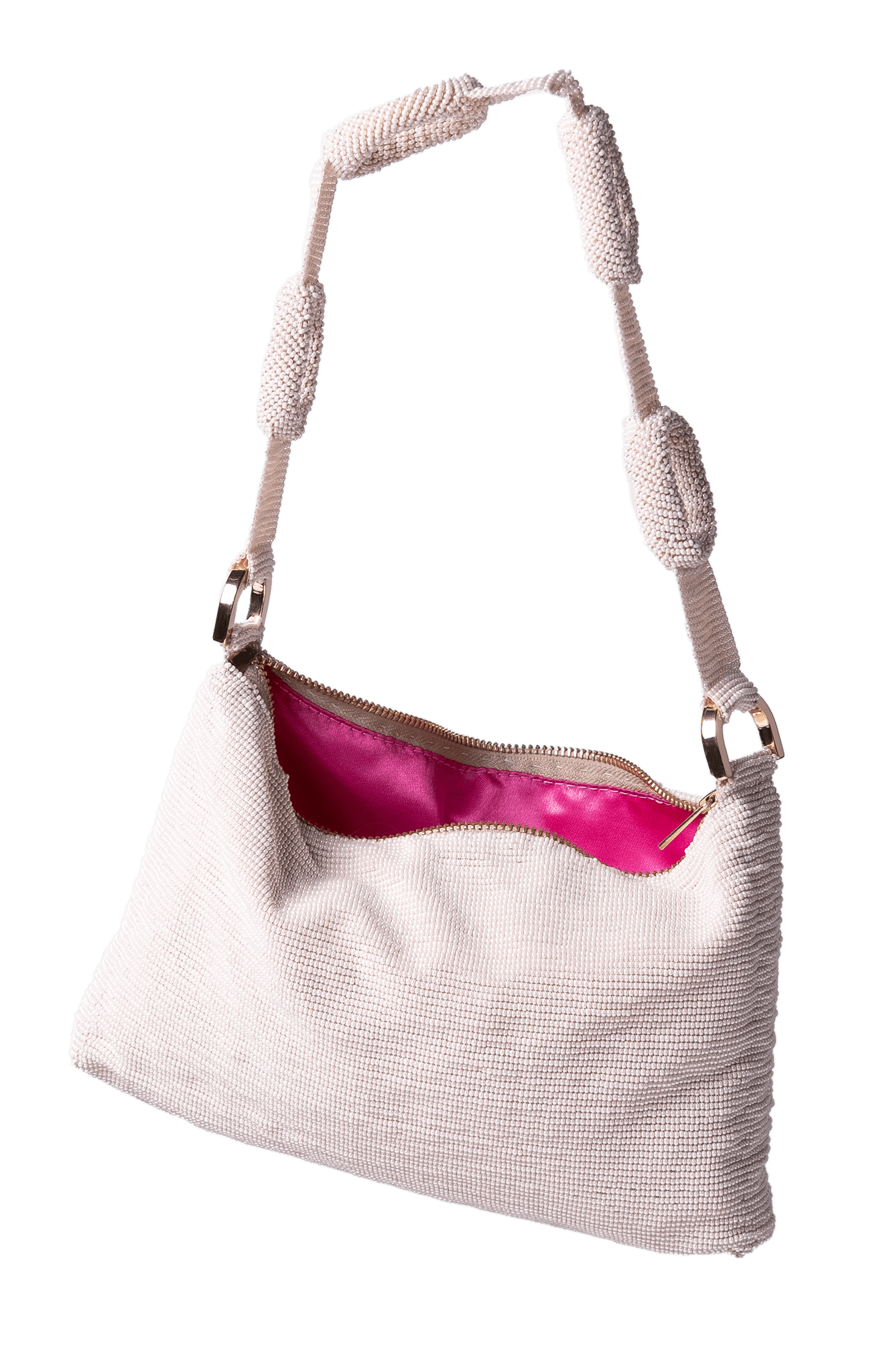 Beaded Loop Link Baguette - Creme Creme