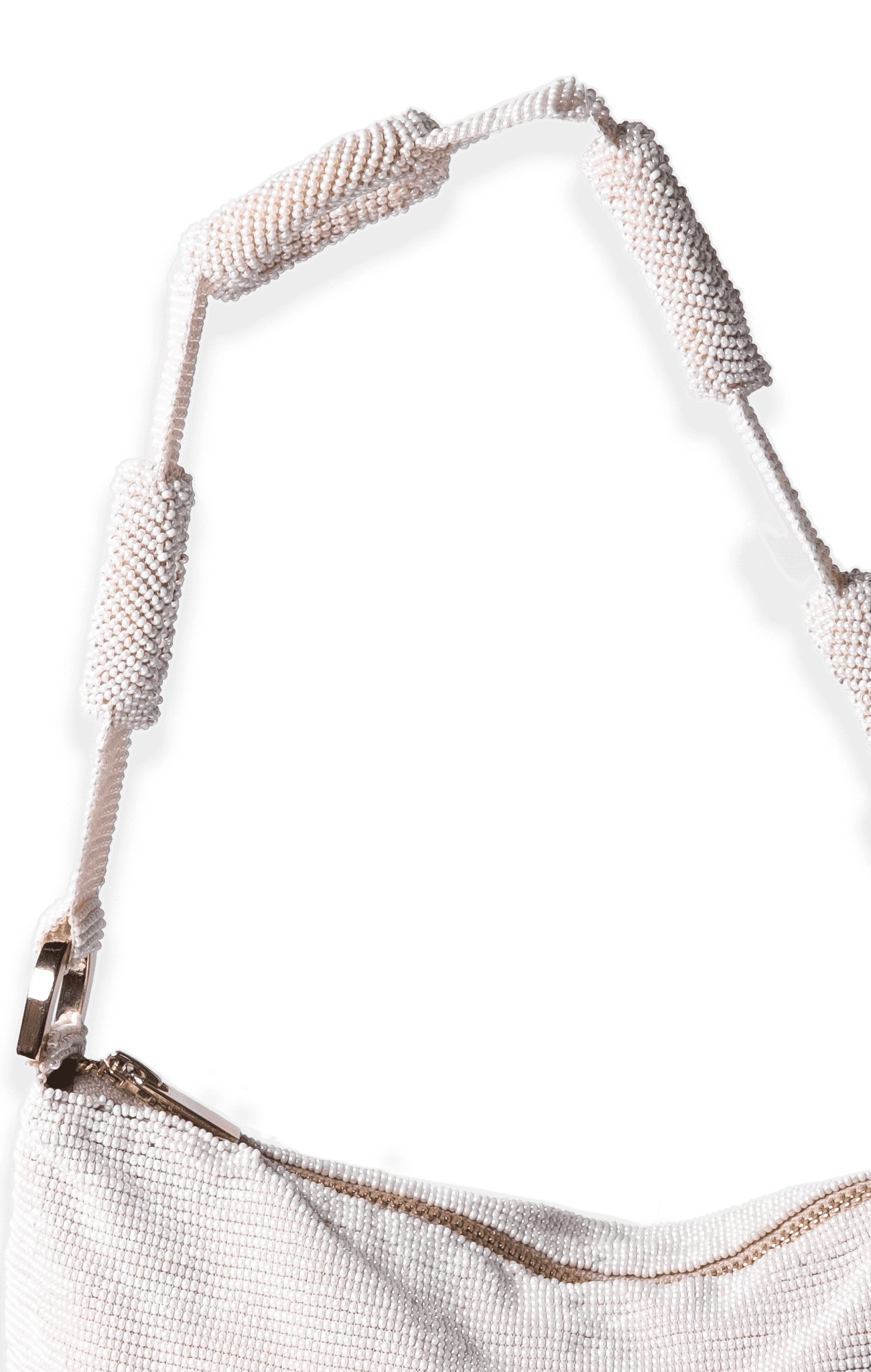 Beaded Loop Link Baguette - Creme Creme