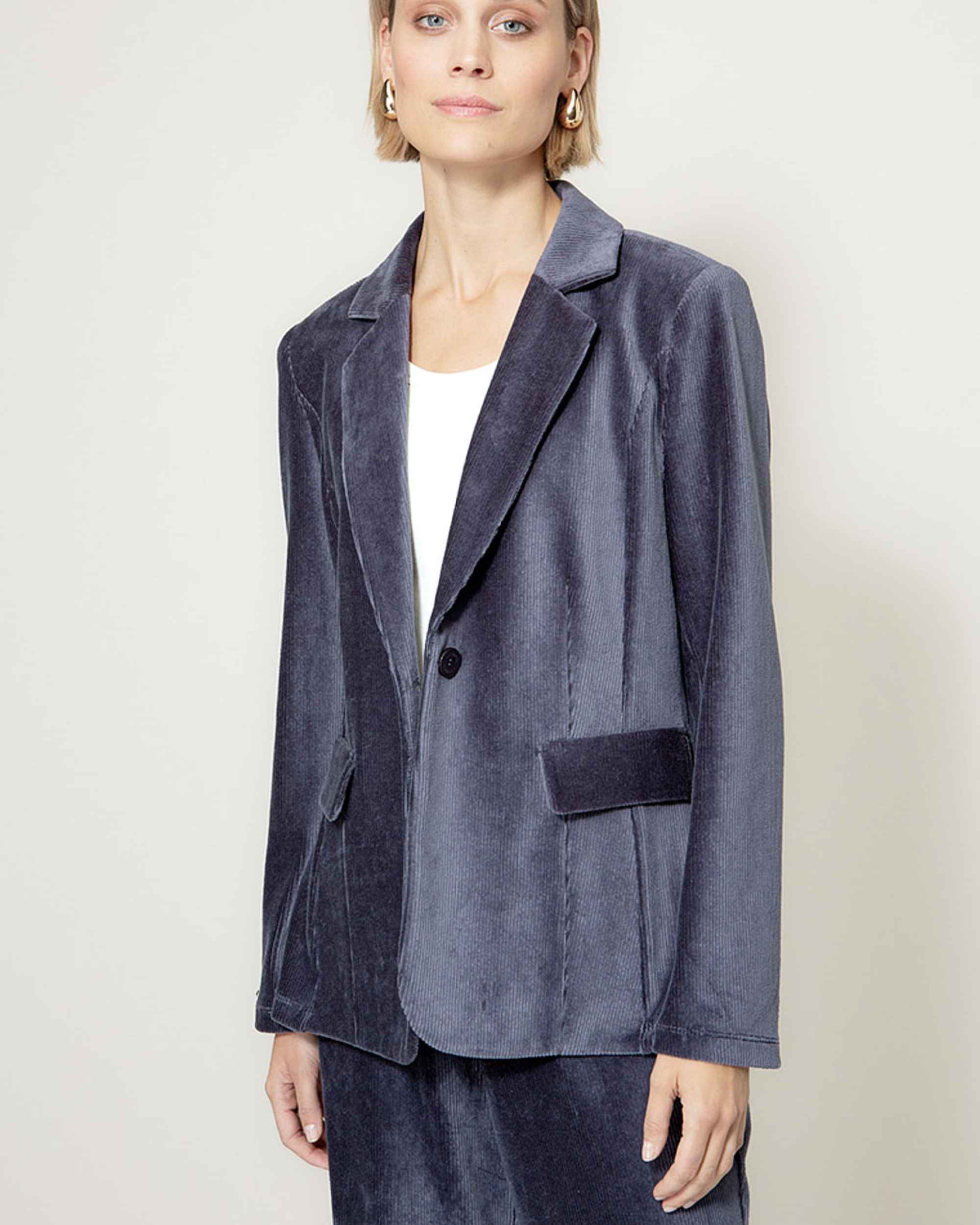 Blazer i Jersey Cord fra Catnoir, Blå