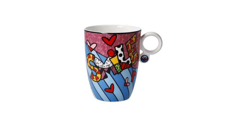 Romero britto kunstnerkopp Smile