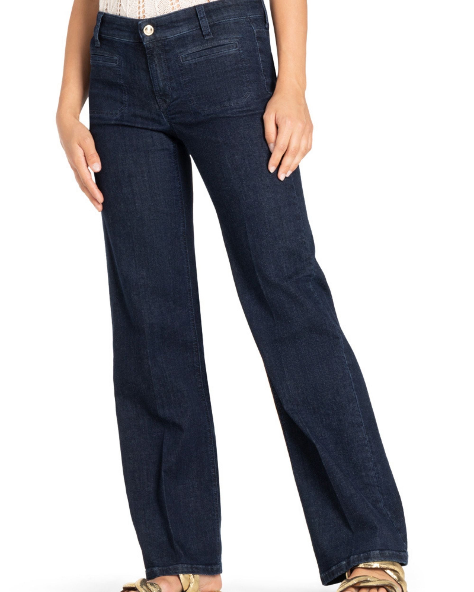 Tess Wide Leg Modern Rinsed fra Cambio