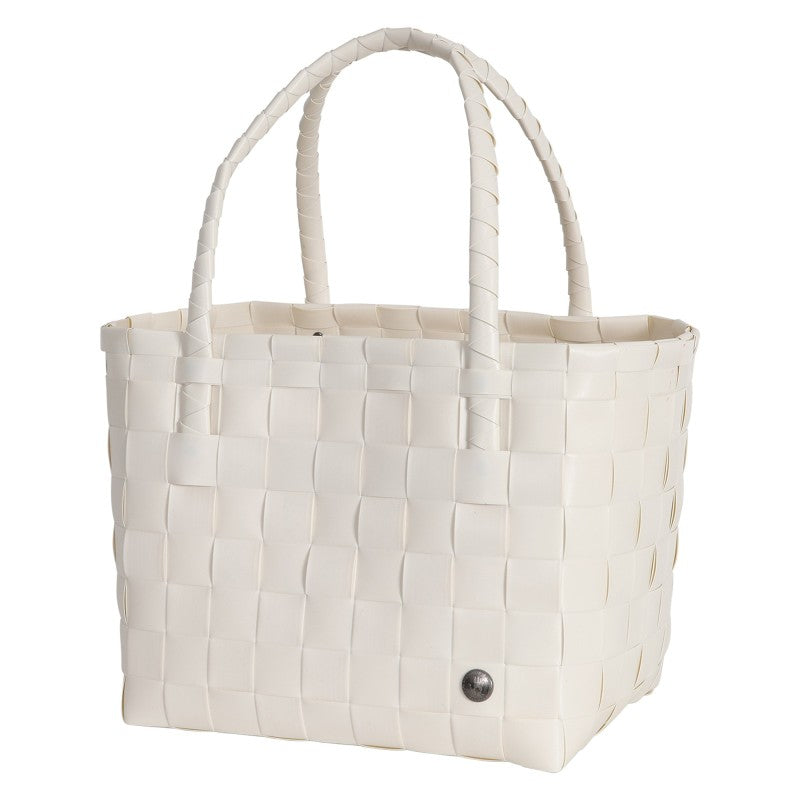 Paris shopper handlebag i fargen pearl white fra Handed By