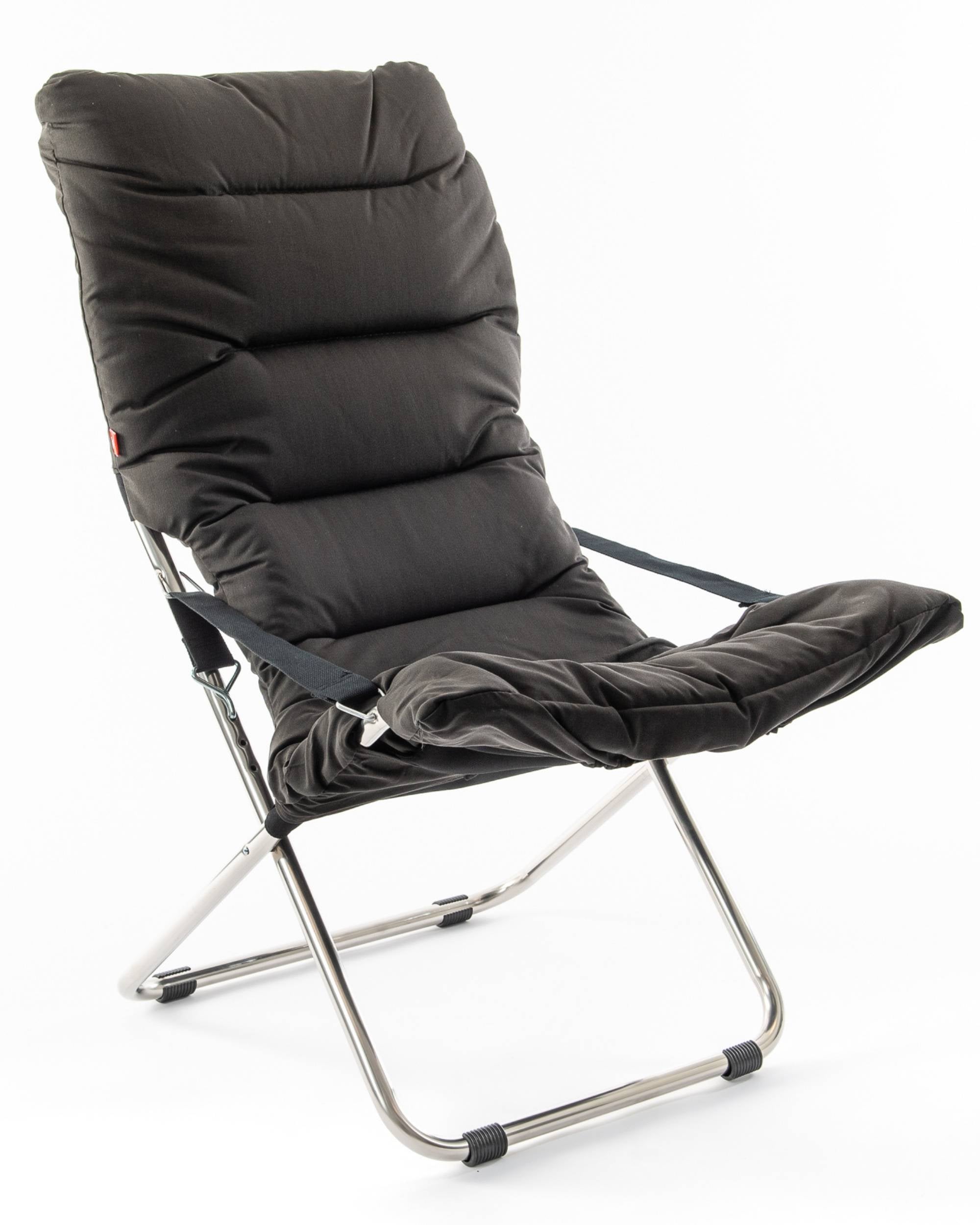 Solstol Fiesta Soft fra FIAM i antrasitt på hvit bakgrunn