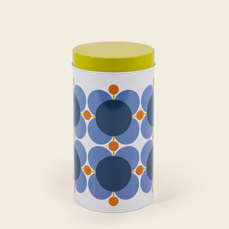 Blå atomic flower boks fra Orla Kiely