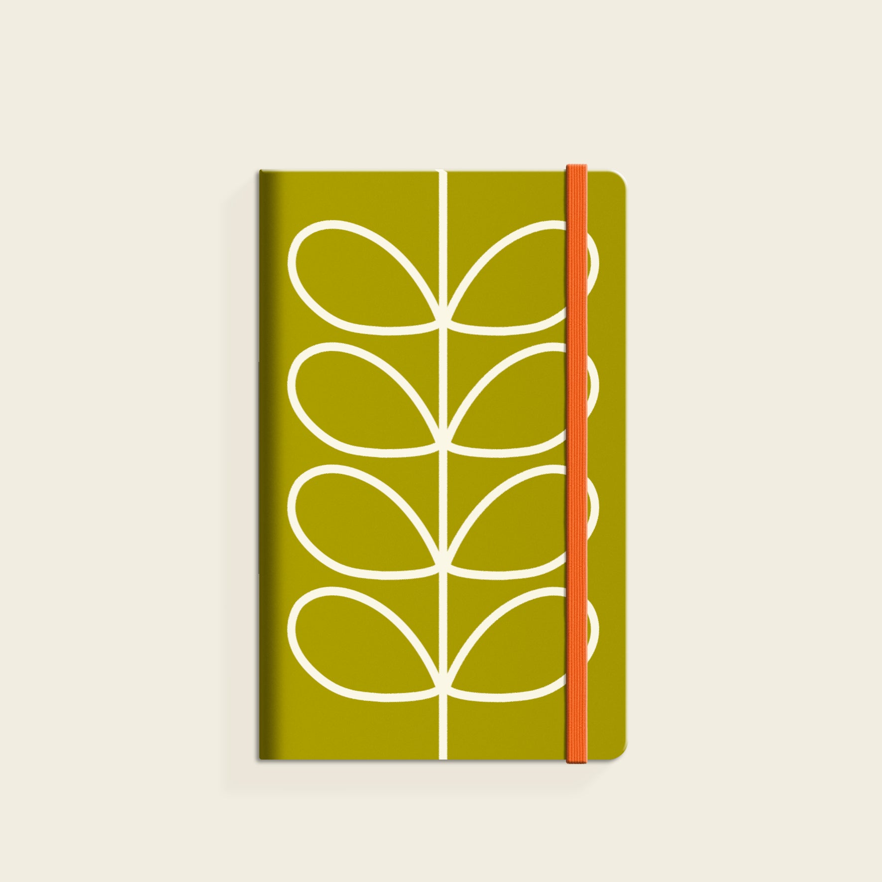 Orla Kiely notatbok i Linear Stem Olive