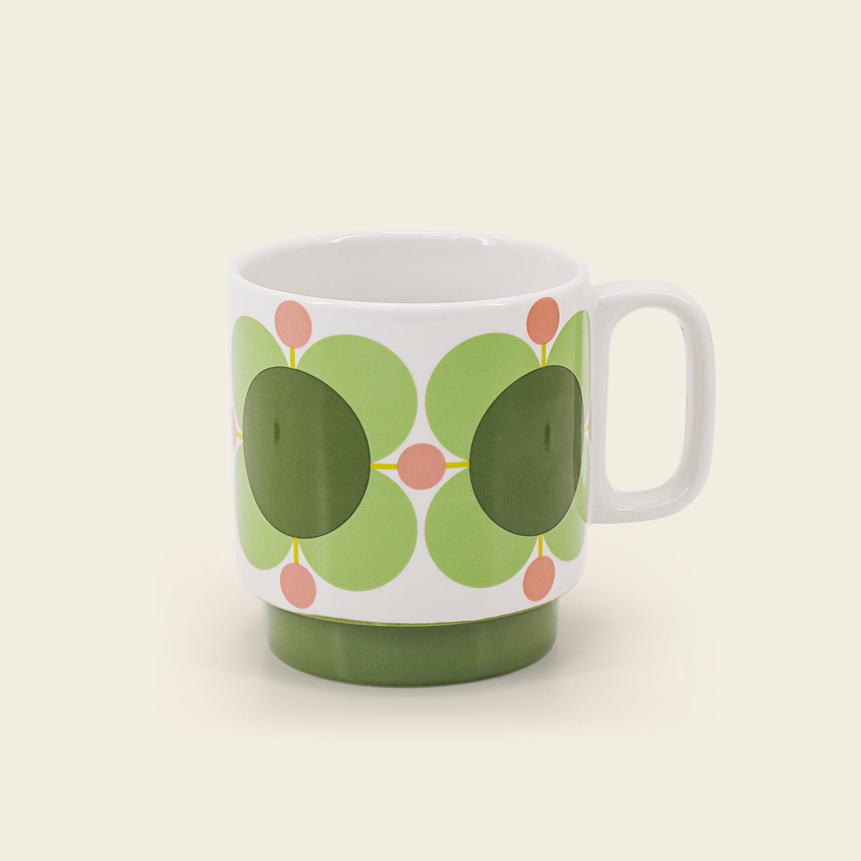 Grønn Orla kiely kopp i Atomic Flower
