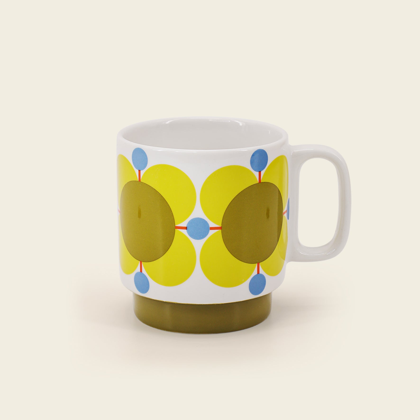 Gul orla kiely kopp i Atomic Flower