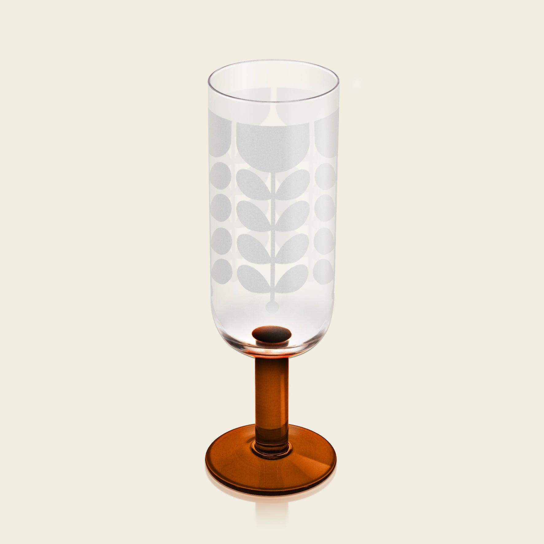 Orange champagneglass fra Orla Kiely