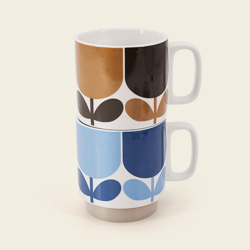 sett med 2 stk kopper i block flower fra orla kiely