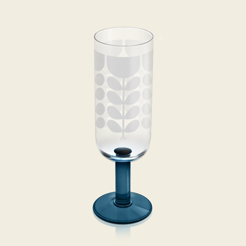 Lyseblått champagne glass fra Orla Kiely