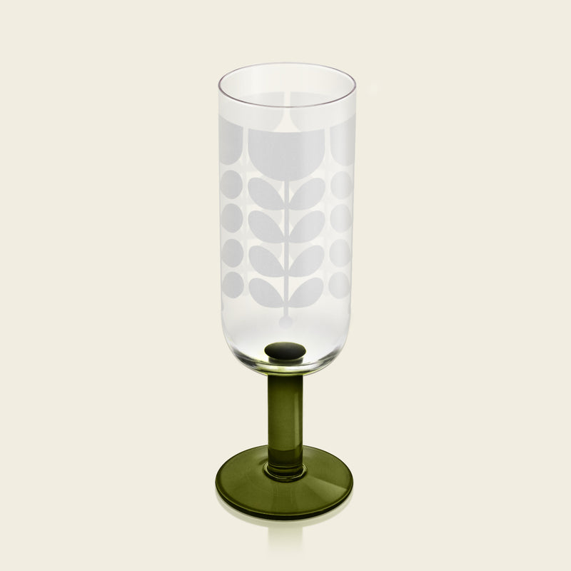 Grønt champagneglass fra Orla Kiely