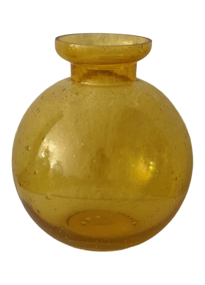 Vase i gjenbruksglass - gul - fra Sjælsø Nordic